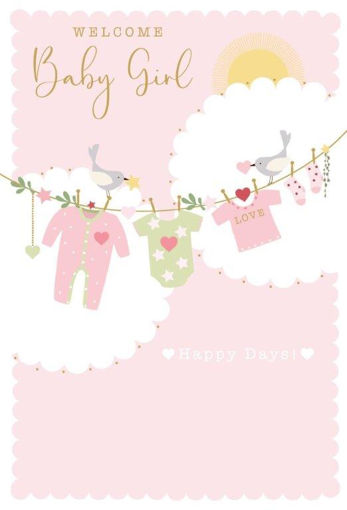Picture of WELCOME BABY GIRL CARD